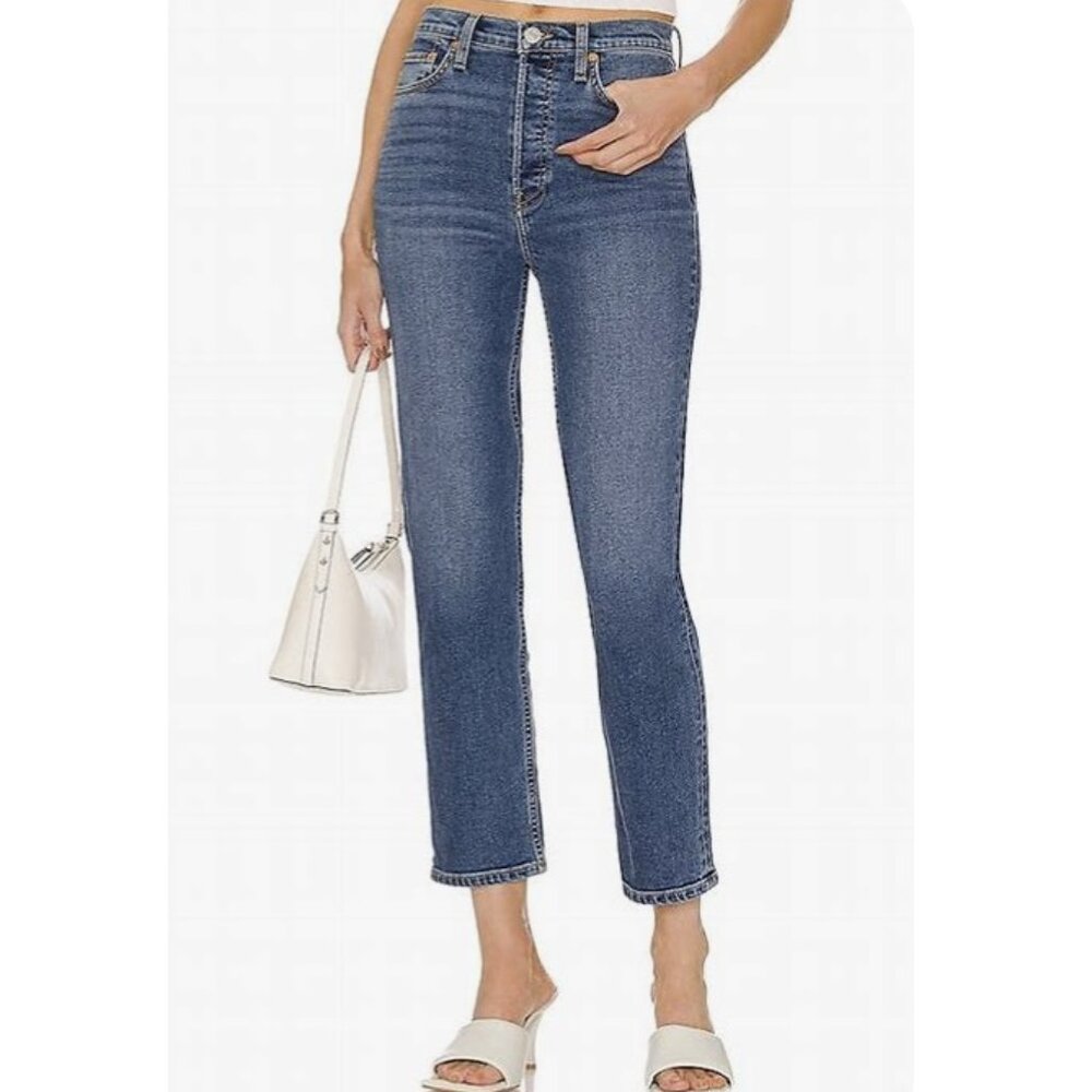 RE/DONE 70's Stove Pipe Jean, Western Blue Wash, Size 29 - NWT